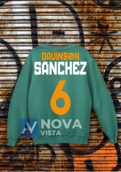Davinson Sanchez 6 Numara Futbol Forma Baskılı Unisex Bisiklet Yaka Spor Sweatshirt