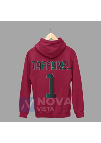 Biy Store Claudio Taffarel 1 Numara Futbol Forma Sırt Baskılı Unisex Mor Kapüşonlu Spor Sweatshirt