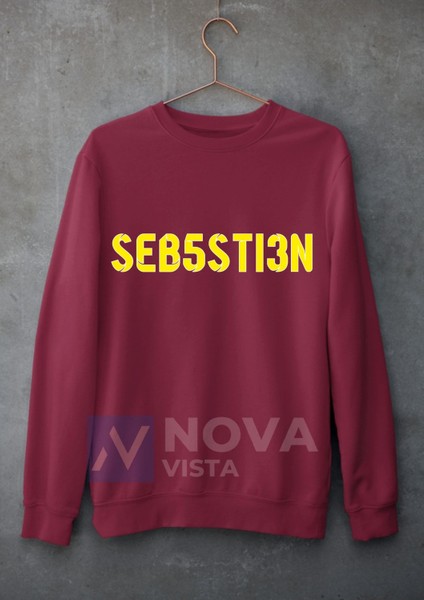 Biy Store Sebastian Szymanski Sırt Yazı Forma Baskılı Unisex Bisiklet Yaka Gri Kışlık Sweatshirt