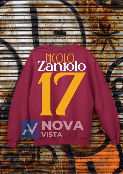 Biy Store Nicolo Zaniolo 17 Numara Futbol Forma Sırt Baskılı Unisex Bisiklet Yaka Spor Sweatshirt