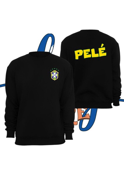 Biy Store Pele Brezilya Efsane 10 Numara Forma Baskılı Unisex Kapşonlu Sweatshirt