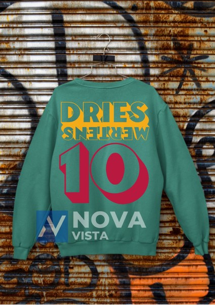 Biy Store Dries Mertens Futbol 10 Numara Forma Baskılı Unisex Bisiklet Yaka Spor Sweatshirt