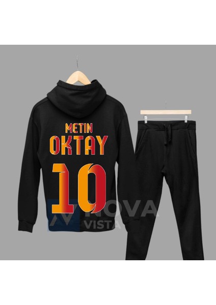 Metin Oktay Efsane Futbol Forma Sırt Baskılı Kapüşonlu Spor Sweatshirt Eşofman Takımı