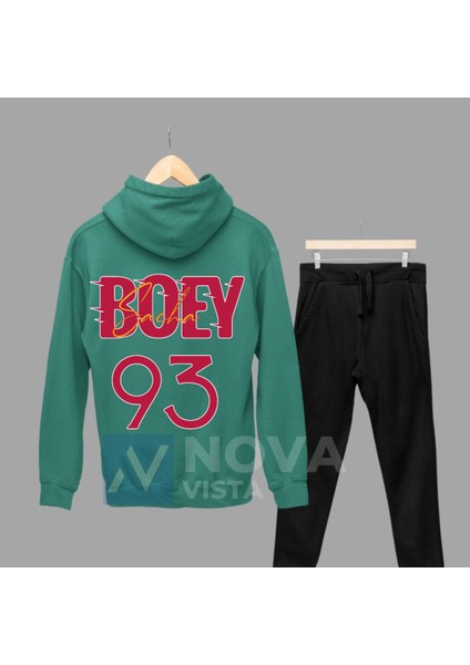 Sacha Boey Futbol 93 Numara Forma Baskılı Unisex Kapüşonlu Spor Sweatshirt Eşofman Takımı