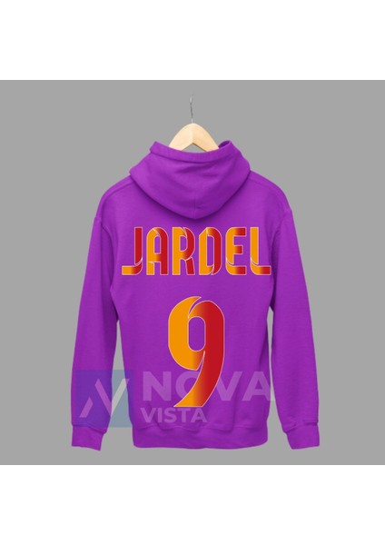 Biy Store Mario Jardel 9 Numara Futbol Forma Sırt Baskılı Unisex Yeşil Kapüşonlu Spor Sweatshirt