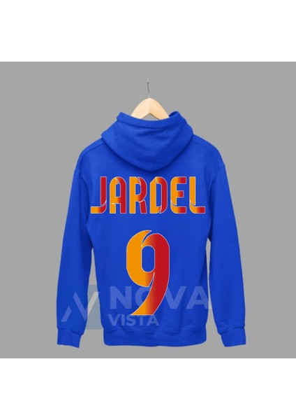 Biy Store Mario Jardel 9 Numara Futbol Forma Sırt Baskılı Unisex Yeşil Kapüşonlu Spor Sweatshirt