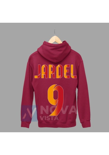 Biy Store Mario Jardel 9 Numara Futbol Forma Sırt Baskılı Unisex Yeşil Kapüşonlu Spor Sweatshirt