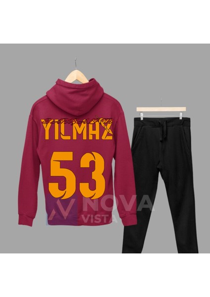 Barış Alper 53 Numara Futbol Forma Baskılı Unisex Kapüşonlu Spor Sweatshirt Eşofman Takımı