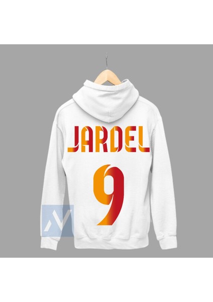 Biy Store Mario Jardel 9 Numara Futbol Forma Sırt Baskılı Unisex Yeşil Kapüşonlu Spor Sweatshirt