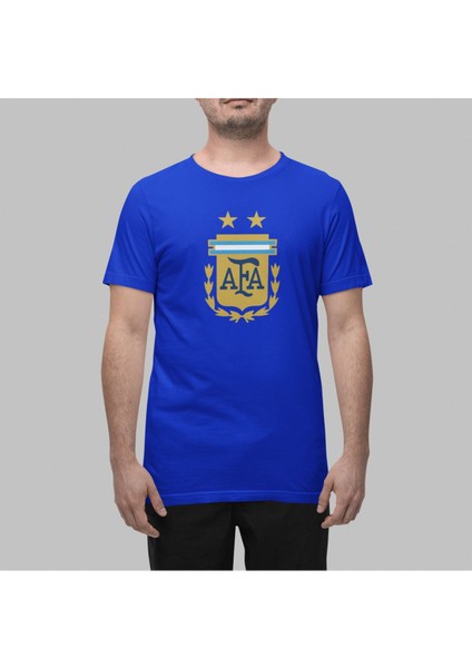 Biy Store Diego Maradona Arjantin Milli Takım Forma Futbol Kadın Erkek Unisex T-Shirt Mavi Tişört