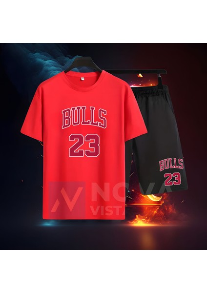 Michael Jordon Chicago Bulls Forma Basketbol Kadın Erkek T-Shirt Basic Tişört Şort Takımı