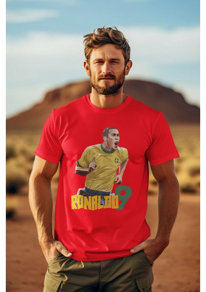 Fenomen Ronaldo Fotograf Baskılı Futbol Forma Unisex Tişört T-Shirt