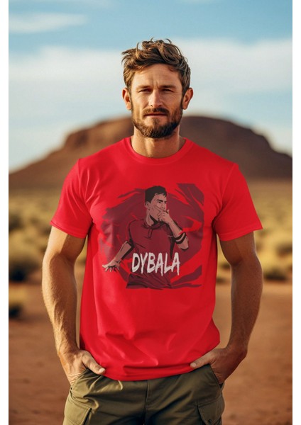 Paulo Dybala Forma Futbol Tisort Kadın Erkek T-Shirt Mavi Basic Tişört