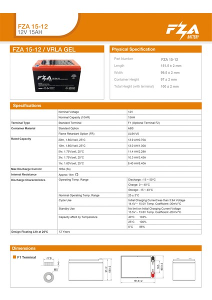 12V 15 Ah Jel / E-Bike Aküsü