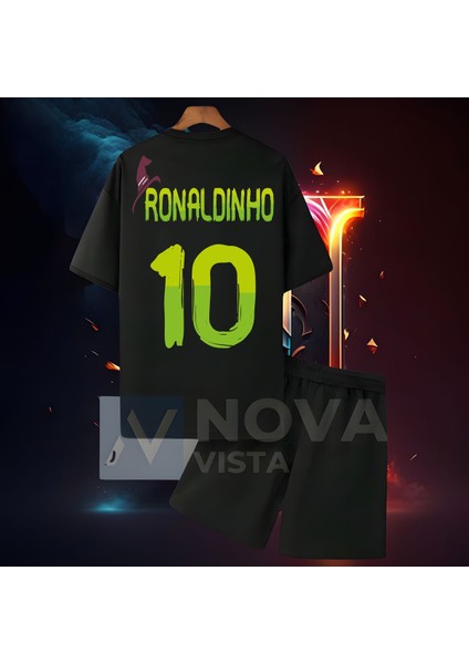 Ronaldinho Brezilya Milli Takım Forma Futbol Kadın Erkek Unisex T-Shirt Tişört Şort Takımı
