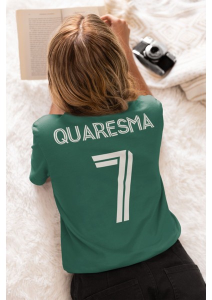 Quaresma 7 Numara Sırt Forma Baskılı Unisex Tişört T-Shirt