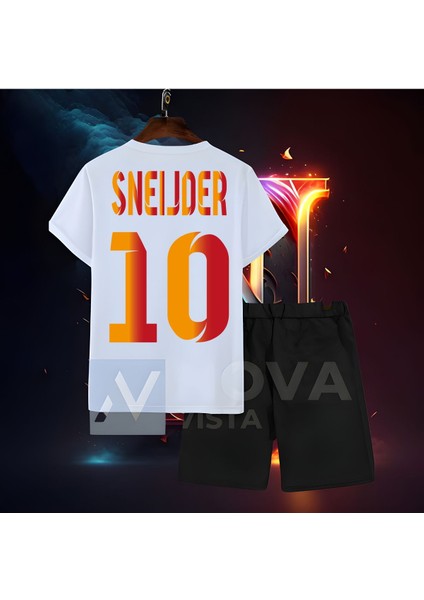 Wesley Sneijder Legend 10 Numara Sırt Forma Baskılı Unisex Futbol Tişört T-Shirt Şort Takımı