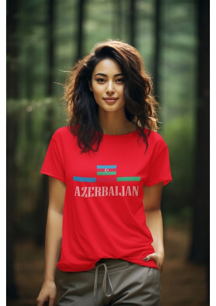 Azerbeycan Milli Takım Baskılı Futbol Forma Siyah Tişört Kadın Erkek T-Shirt