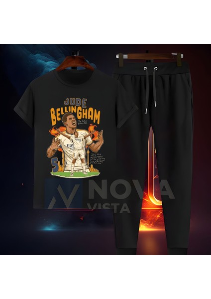 Jude Bellingham 5 Numara Forma Fotograf Baskılı Unisex Regular Fit Tişört T-Shirt Şort Takımı