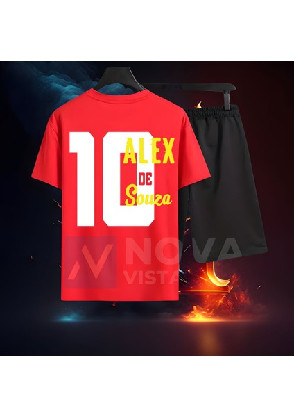 Alex De Souza Efsane Nostalji Forma Baskılı Unisex Tişört T-Shirt Şort Takımı