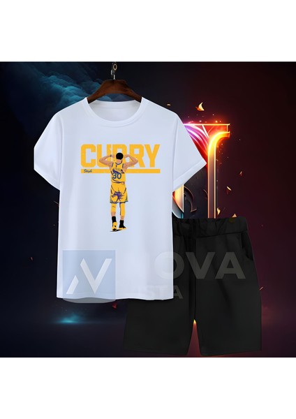 Stephen Curry Golden State Forma Basketbol Tisort Kadın Erkek T-Shirt Basic Eşofman Takımı
