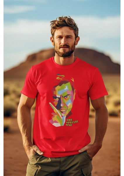 The Special One Jose Mourinho Futbol Baskılı Forma Mavi Tişört Kadın Erkek Unisex T-Shirt