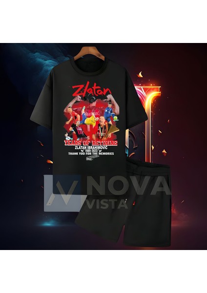 Zlatan Ibrahimovic Efsane Forma Fotograf Baskılı Unisex Regular Fit Tişört T-Shirt Eşofman Takımı