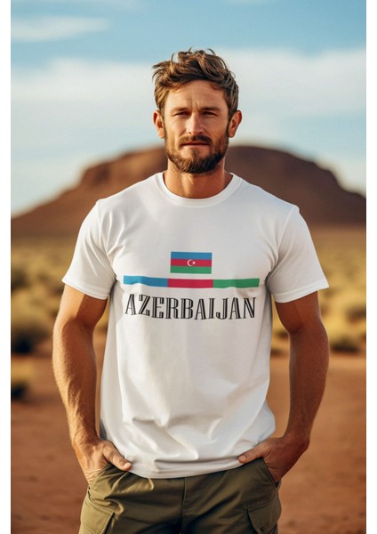 Azerbeycan Milli Takım Baskılı Futbol Forma Siyah Tişört Kadın Erkek Unisex T-Shirt