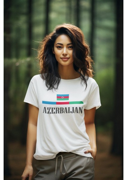 Azerbeycan Milli Takım Baskılı Futbol Forma Siyah Tişört Kadın Erkek Unisex T-Shirt