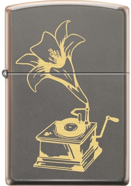 Rustic Bronze Record Player Dizayn Çakmak