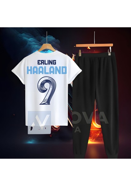 Erling Haaland 9 Numara City Forma Baskılı Unisex Tişört T-Shirt Şort Takımı