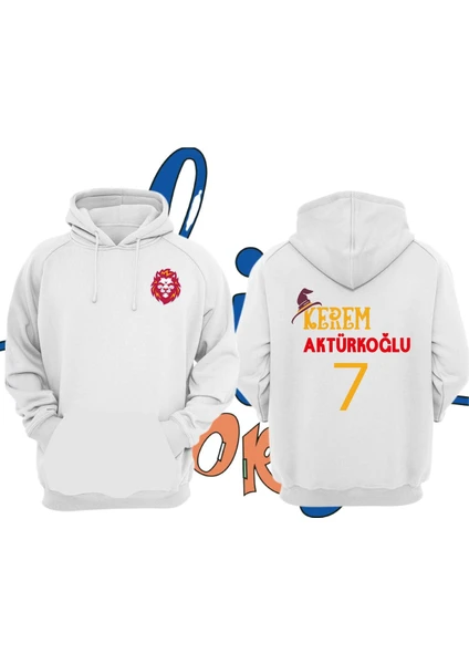 Biy Store Kerem Aktürkoglu Futbol 7 Numara Forma Baskılı Unisex Spor Kapüşonlu Sweatshirt