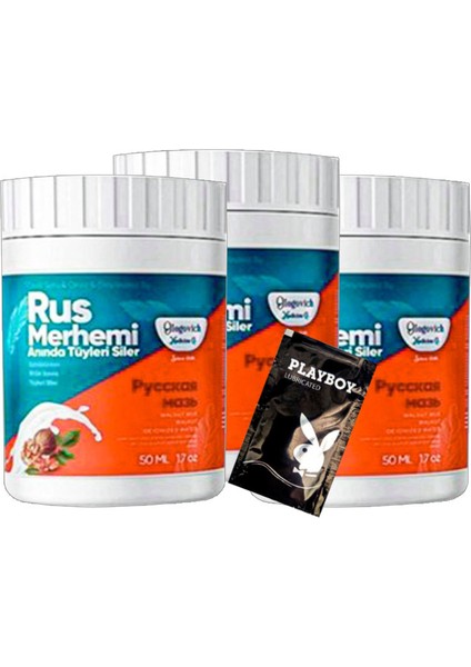 Glegnid Turquoise 3 Tane Ceviz & Ceviz Sütü Rus Merhemi 50 Ml Tüylere Krem + 1 Jel Kozme:0340