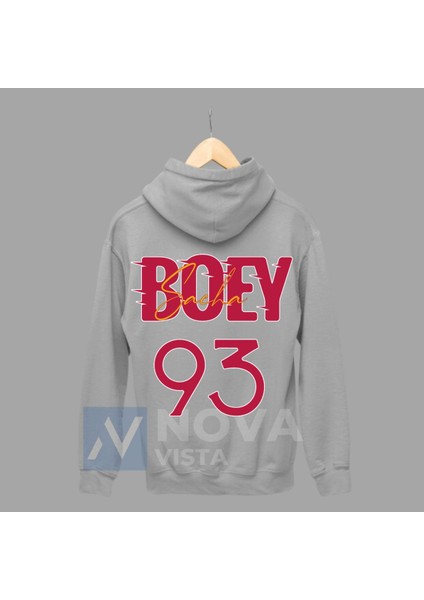 Biy Store Sacha Boey Futbol 93 Numara Forma Baskılı Unisex Kapüşonlu Spor Sweatshirt