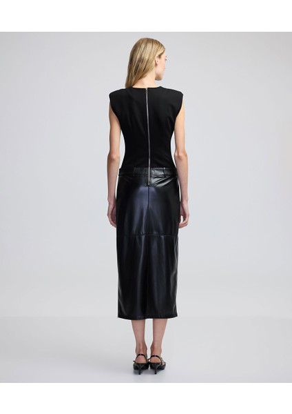 Kumaş Mix Vatkalı Elbise modelleri