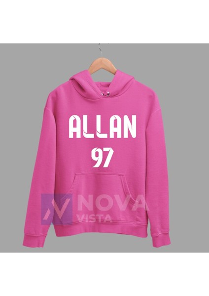 Biy Store Allan Saint-Maximin Sırt Yazı Forma Baskılı Unisex Kapüşonlu Siyah Kışlık Sweatshirt