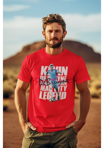 Kevin De Bruyne 17 Numara Forma Fotograf Baskılı Unisex Regular Fit Tişört T-Shirt