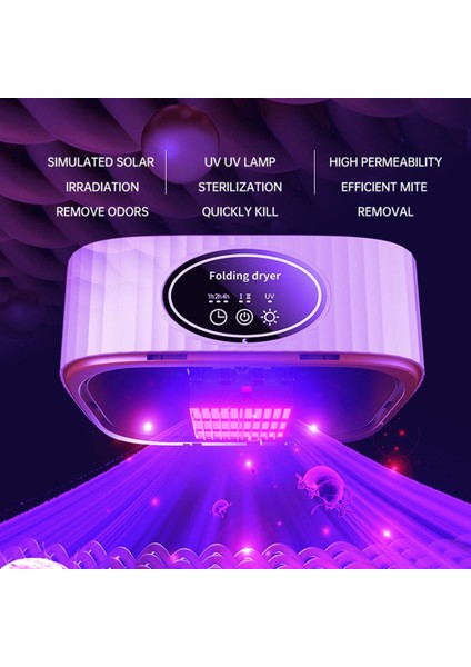 600W Taşınabilir Çamaşır Kurutma Makinesi Elektrikli Akıllı Kurutma Rafı Askısı Daire, Yurt, Karavan Için - Kurutma Çantası ile Mini Kurutma Makinesi Abd Fişi-C (Yurt Dışından)