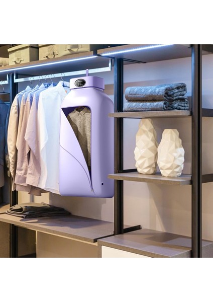 600W Taşınabilir Çamaşır Kurutma Makinesi Elektrikli Akıllı Kurutma Rafı Askısı Daire, Yurt, Karavan Için - Kurutma Çantası ile Mini Kurutma Makinesi Abd Fişi-C (Yurt Dışından)