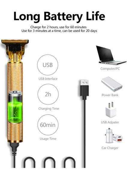 Saç Kesme Makinesi Berber Erkekler Için Profesyonel Saç Kesme Makinesi Kablosuz Elektrikli Saç Kesme Makinesi Erkek Sakal Tıraş Makinesi (Yurt Dışından)