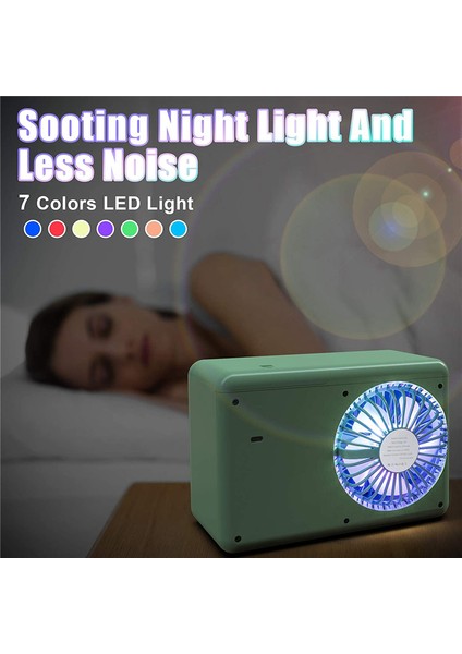 Kişisel Hava Soğutucu Fan, 2000 Mah 3 Hız Moduna Sahip Akülü Taşınabilir Klima, Şarj Edilebilir Mini Hava Soğutucu (Yurt Dışından)
