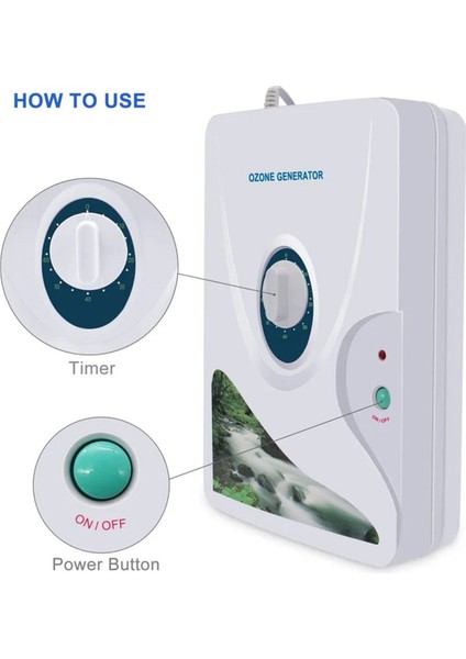 Taşınabilir Ozon Jeneratörü 600MG Su Ozonatörü O3 Ozon Makinesi Ev Havası, Su, Meyveler, Sebzeler Temiz Abd Fişi (Yurt Dışından) fırsatları