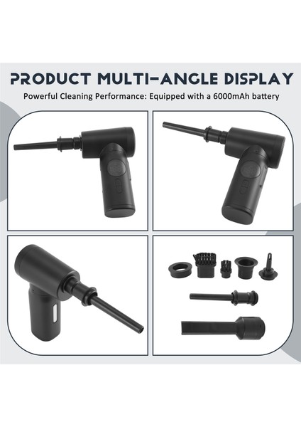 6000MAH Taşınabilir Basınçlı Hava Toz Temizleyici Kablosuz Toz Temizleyici Klavye Bilgisayar Temizliği Için (Yurt Dışından)