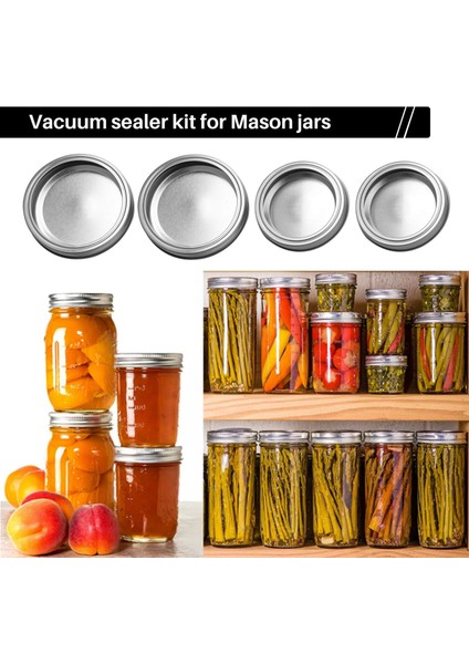 1 Takım Kavanoz Kapatıcı ve Aksesuar Hortum Uyumlu Kapatıcı, Geniş Ağızlı ve Normal Ağızlı Tip Kavanozlar Için Vakum Kapatıcı Kiti (Yurt Dışından) fırsatları