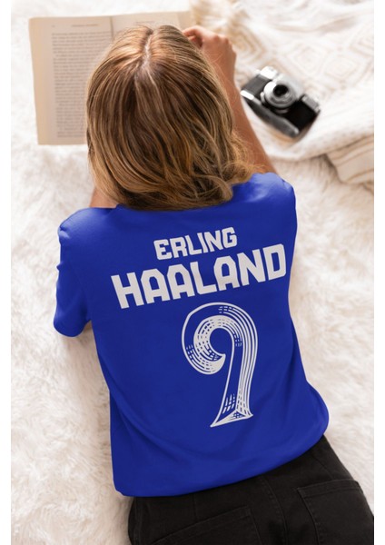 Biy Store Erling Haaland 9  Numara City Forma Baskılı Unisex Tişört T-Shirt