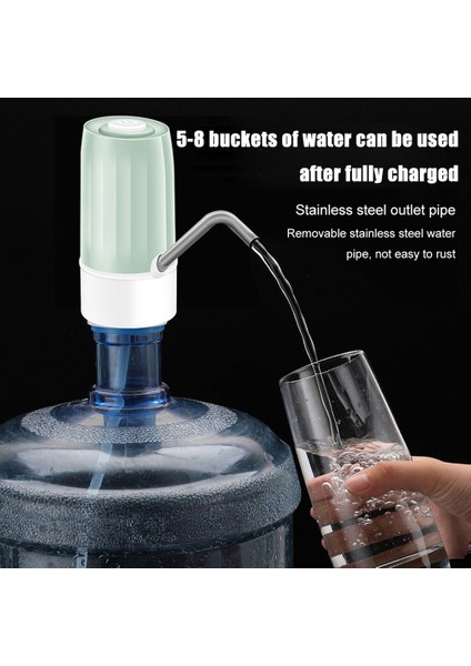 Elektrikli Su Şişesi Pompası Namlulu Su Otomatik Içme Suyu Sebili USB Şarjlı Su Pompası 4.5-19L - Mor (Yurt Dışından) fiyatları