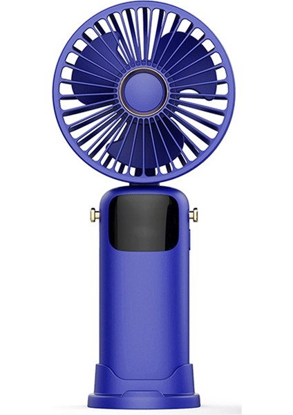 3000MAH Yaz El Fanı Taşınabilir Katlanır Fan USB Şarj Yüksek Rüzgar Enerjisi Fanı LED Ekran ile Öğrenci Mavi Için (Yurt Dışından)