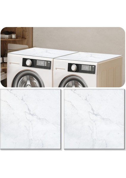 2 Adet 23.2 x 23.2 Inç Üst Için Çamaşır ve Kurutma Makinesi Kılıfları, Kaymaz Çamaşır Kurutma Makinesi Üst Koruyucu Mat Hızlı Kurutma (Yurt Dışından)
