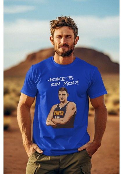 Nikola Jokic Basketbol Baskılı Forma Beyaz Tişört Kadın Erkek Unisex T-Shirt