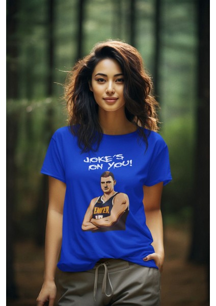 Nikola Jokic Basketbol Baskılı Forma Beyaz Tişört Kadın Erkek Unisex T-Shirt fiyatları